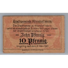 ALEMANIA 1921 BILLETE LOCAL RARO !!!